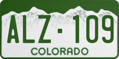 CO license plate ALZ109