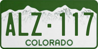 CO license plate ALZ117
