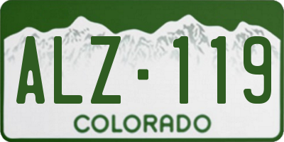 CO license plate ALZ119