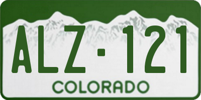 CO license plate ALZ121