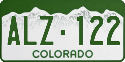 CO license plate ALZ122