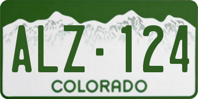 CO license plate ALZ124