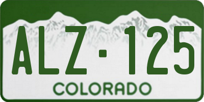 CO license plate ALZ125