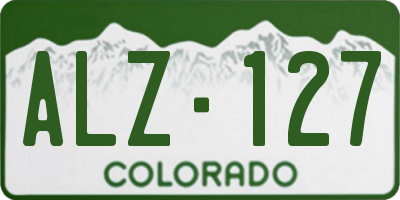 CO license plate ALZ127