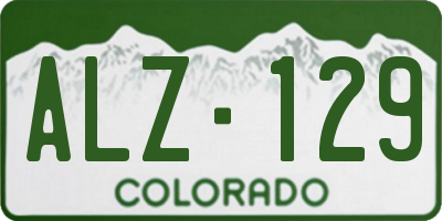 CO license plate ALZ129