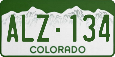 CO license plate ALZ134