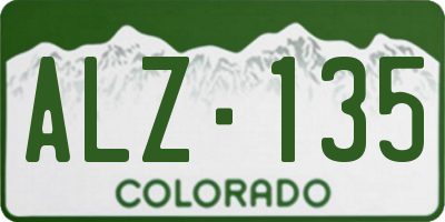 CO license plate ALZ135