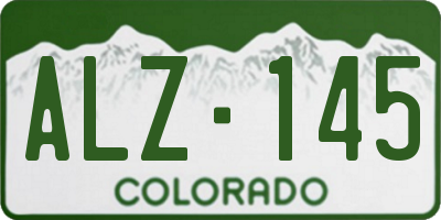 CO license plate ALZ145