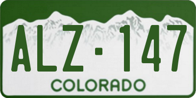 CO license plate ALZ147