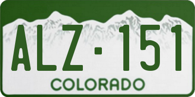 CO license plate ALZ151