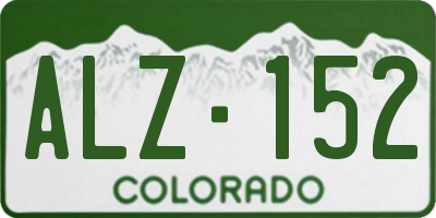 CO license plate ALZ152