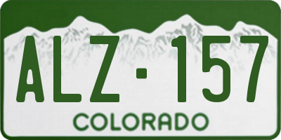 CO license plate ALZ157