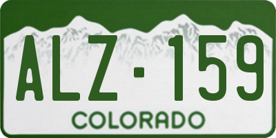 CO license plate ALZ159