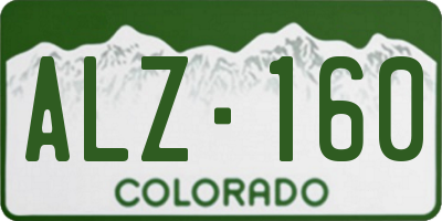 CO license plate ALZ160