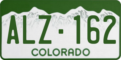CO license plate ALZ162