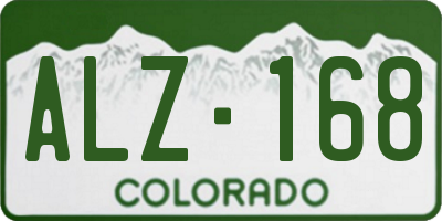 CO license plate ALZ168