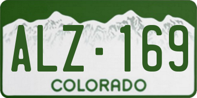 CO license plate ALZ169