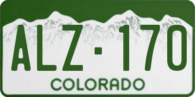 CO license plate ALZ170