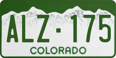 CO license plate ALZ175
