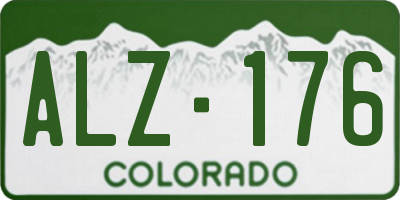 CO license plate ALZ176