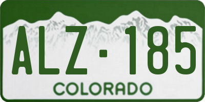 CO license plate ALZ185