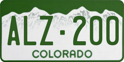 CO license plate ALZ200