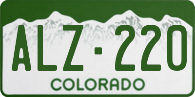 CO license plate ALZ220