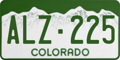 CO license plate ALZ225