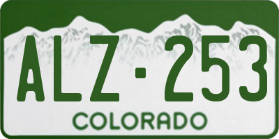 CO license plate ALZ253