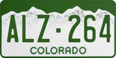 CO license plate ALZ264