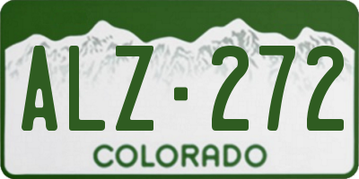 CO license plate ALZ272