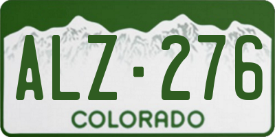 CO license plate ALZ276