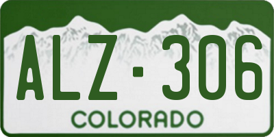 CO license plate ALZ306