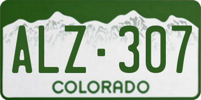 CO license plate ALZ307