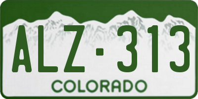 CO license plate ALZ313