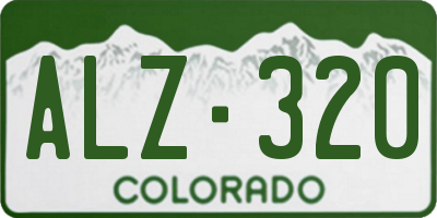 CO license plate ALZ320