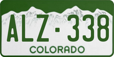 CO license plate ALZ338