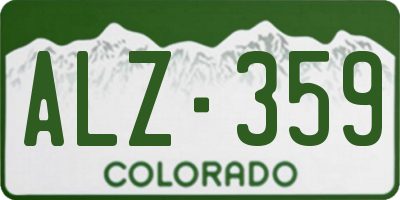CO license plate ALZ359