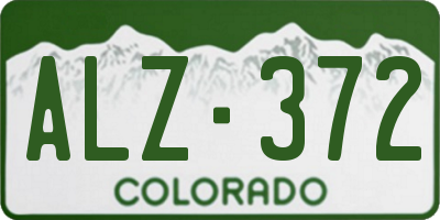 CO license plate ALZ372