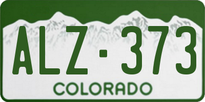 CO license plate ALZ373