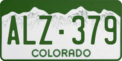CO license plate ALZ379
