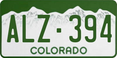 CO license plate ALZ394