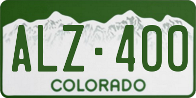 CO license plate ALZ400