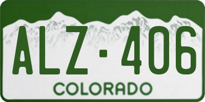 CO license plate ALZ406