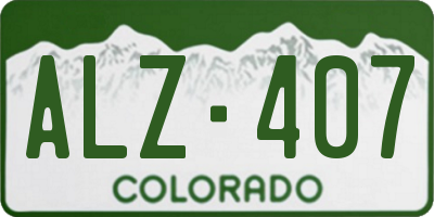 CO license plate ALZ407