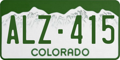 CO license plate ALZ415