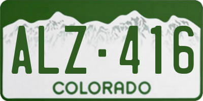 CO license plate ALZ416