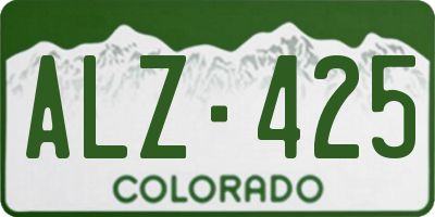 CO license plate ALZ425