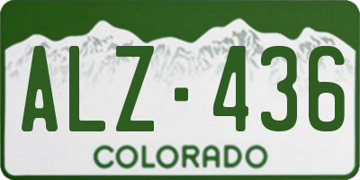 CO license plate ALZ436