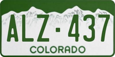 CO license plate ALZ437